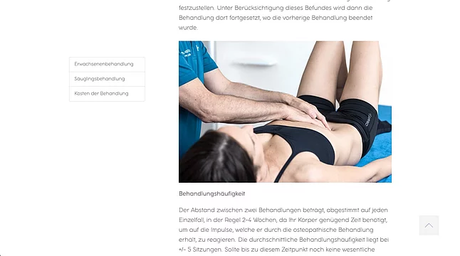 Neue Website für Praxis OSTEO Bild 5
