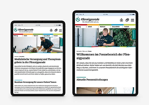 Neue Website für Stiftung Pfennigparade Bild 2