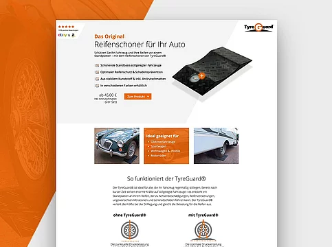 Responsive Landingpage: Tyreguard Bild 1
