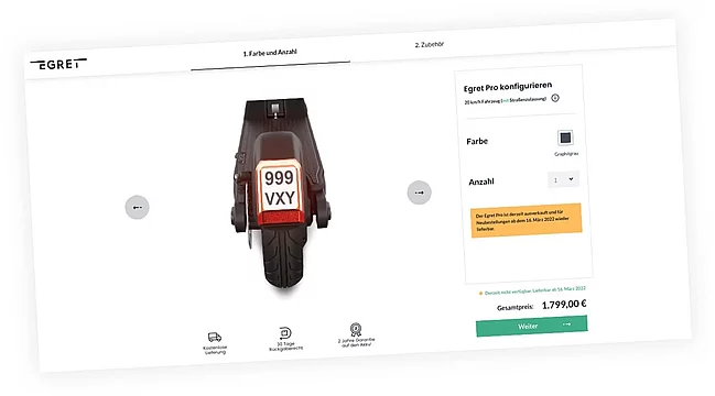 Onlineshop für Egret Bild 2
