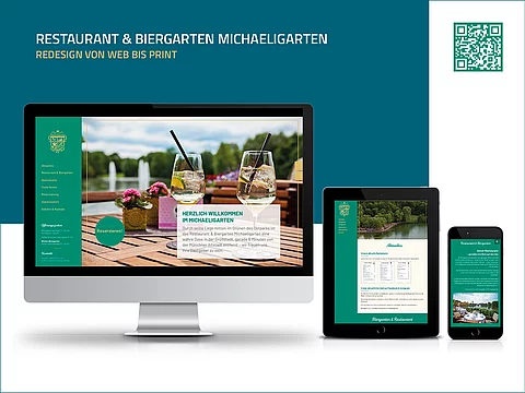 Restaurant & Biergarten Michaeligarten – Redesign von Web bis Print Bild 1