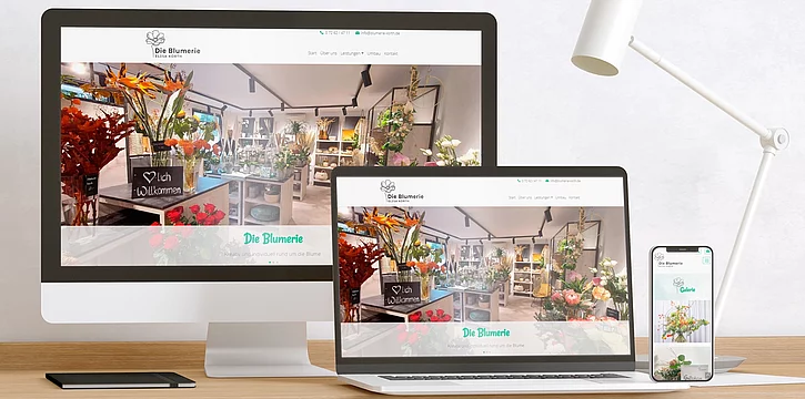 Florales Webdesign für Die Blumerie Bild 1