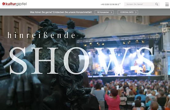 TYPO3 Website für Konzertveranstalter Bild 1