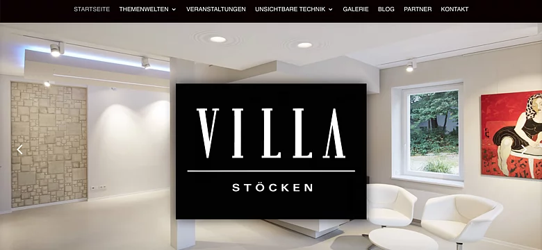 Website Entwicklung, Webdesign für Villa Stöcken Bild 1